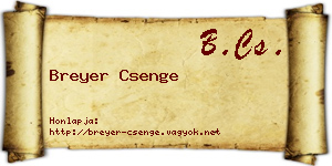 Breyer Csenge névjegykártya